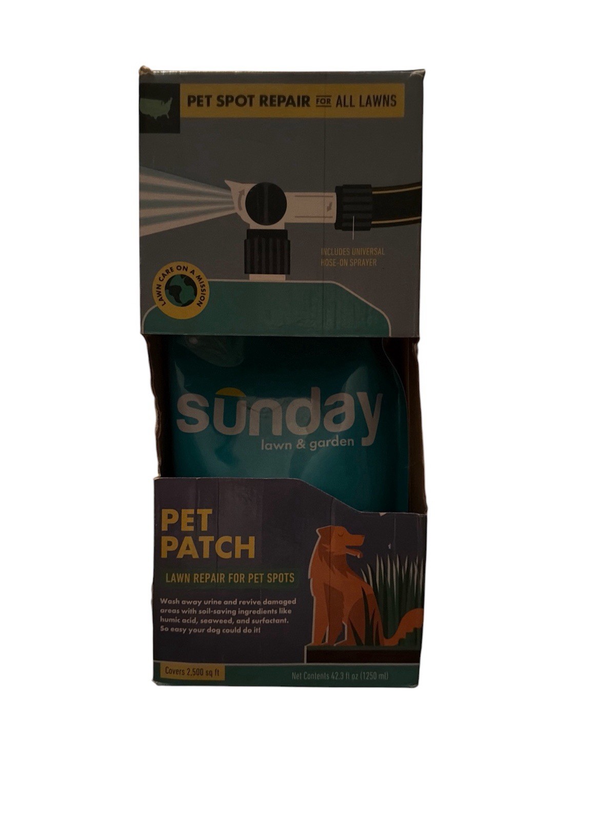 Sunday Pet Patch Repair Fix Spots and Thicken Lawn W/ Sprayer 2500sq ft LQQK!