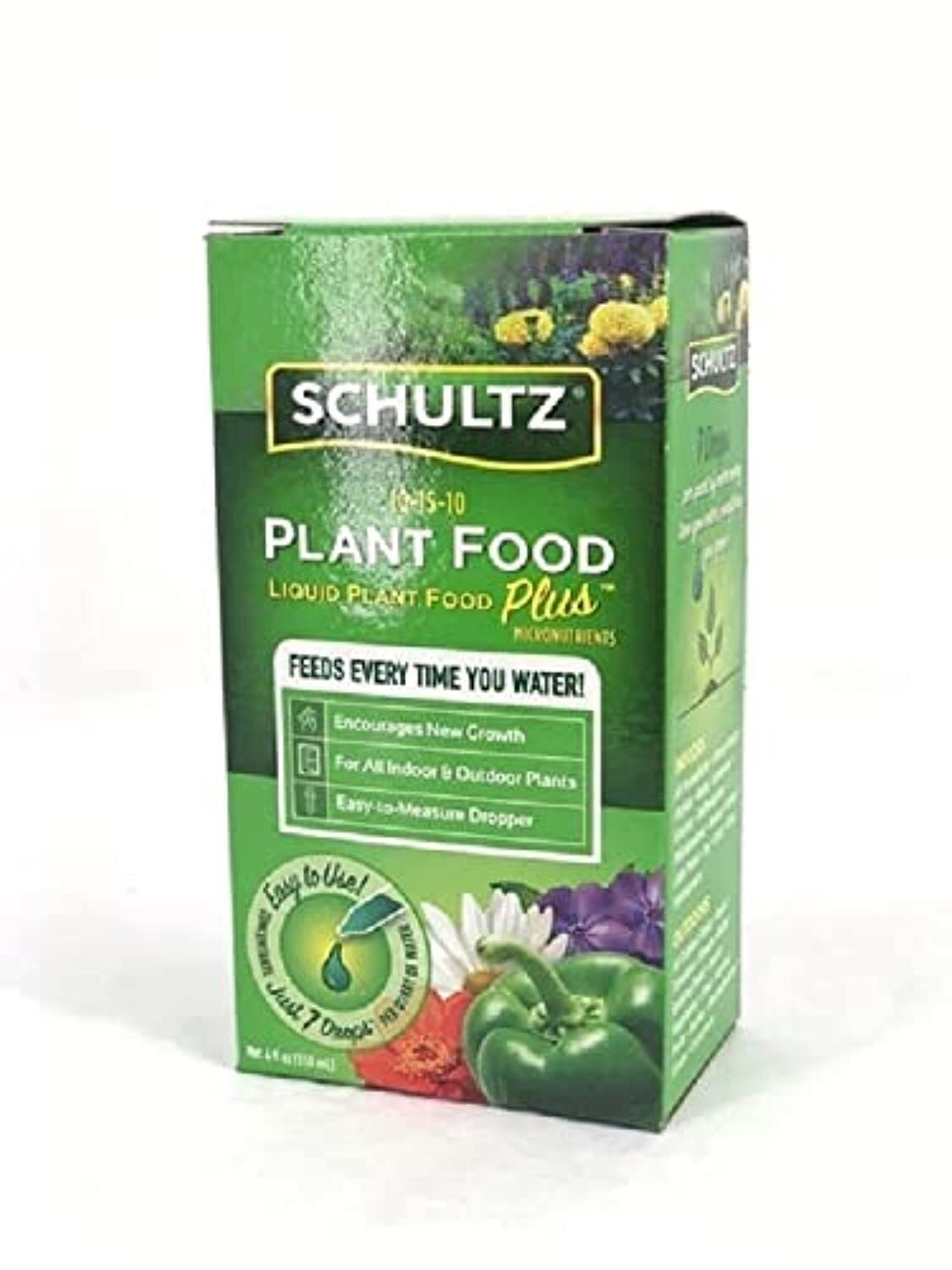 Schultz All Purpose Liquid Plant Food + Micronutrients 10-15-10, 4 oz In/Outdoor