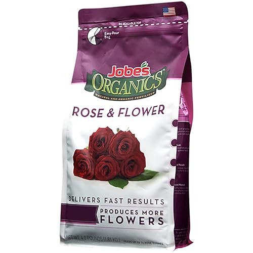 Jobe’s 09423 Organics Flower & Rose Granular Fertilizer with Biozome, 4 pound