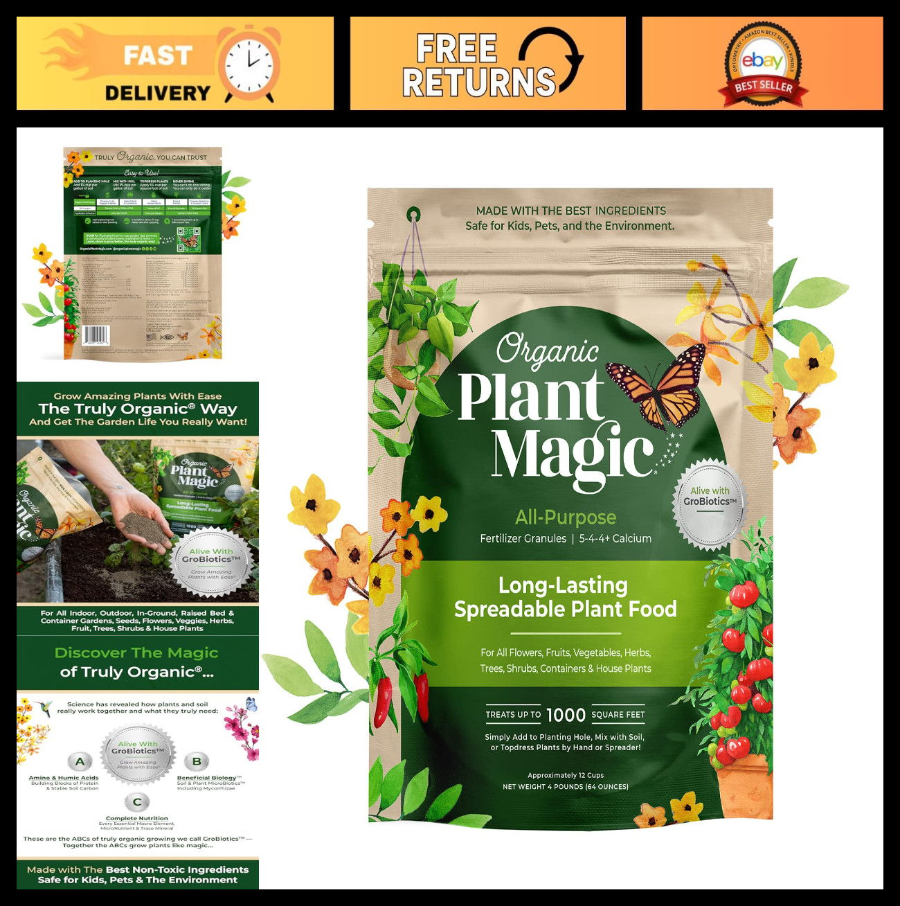 Organic Slow Release Granular Fertilizer – Long-Lasting Plant Food for Indoor &