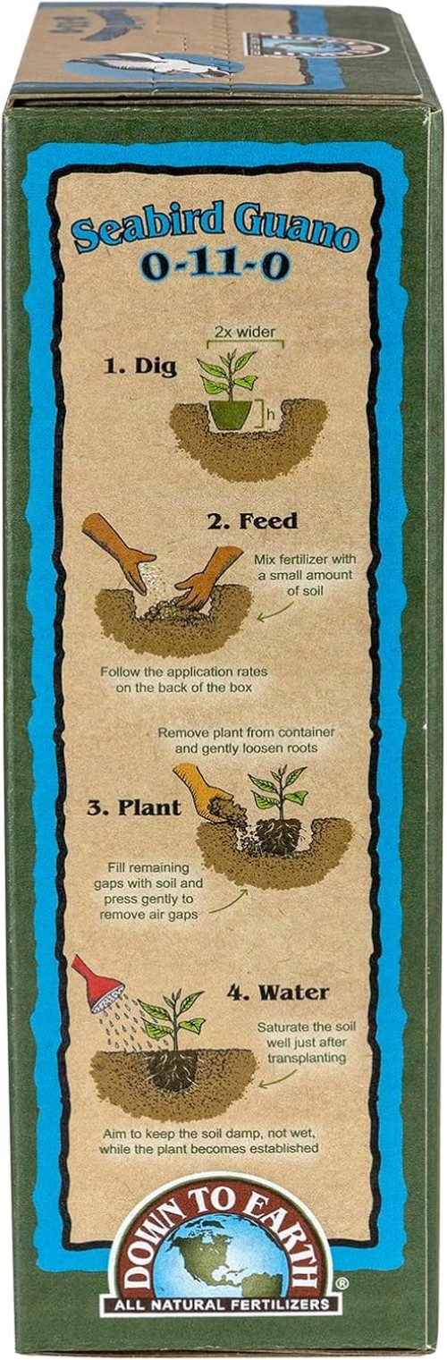 All Natural 5 lb Seabird Guano Fertilizer – Boosts Blooms & Soil Health