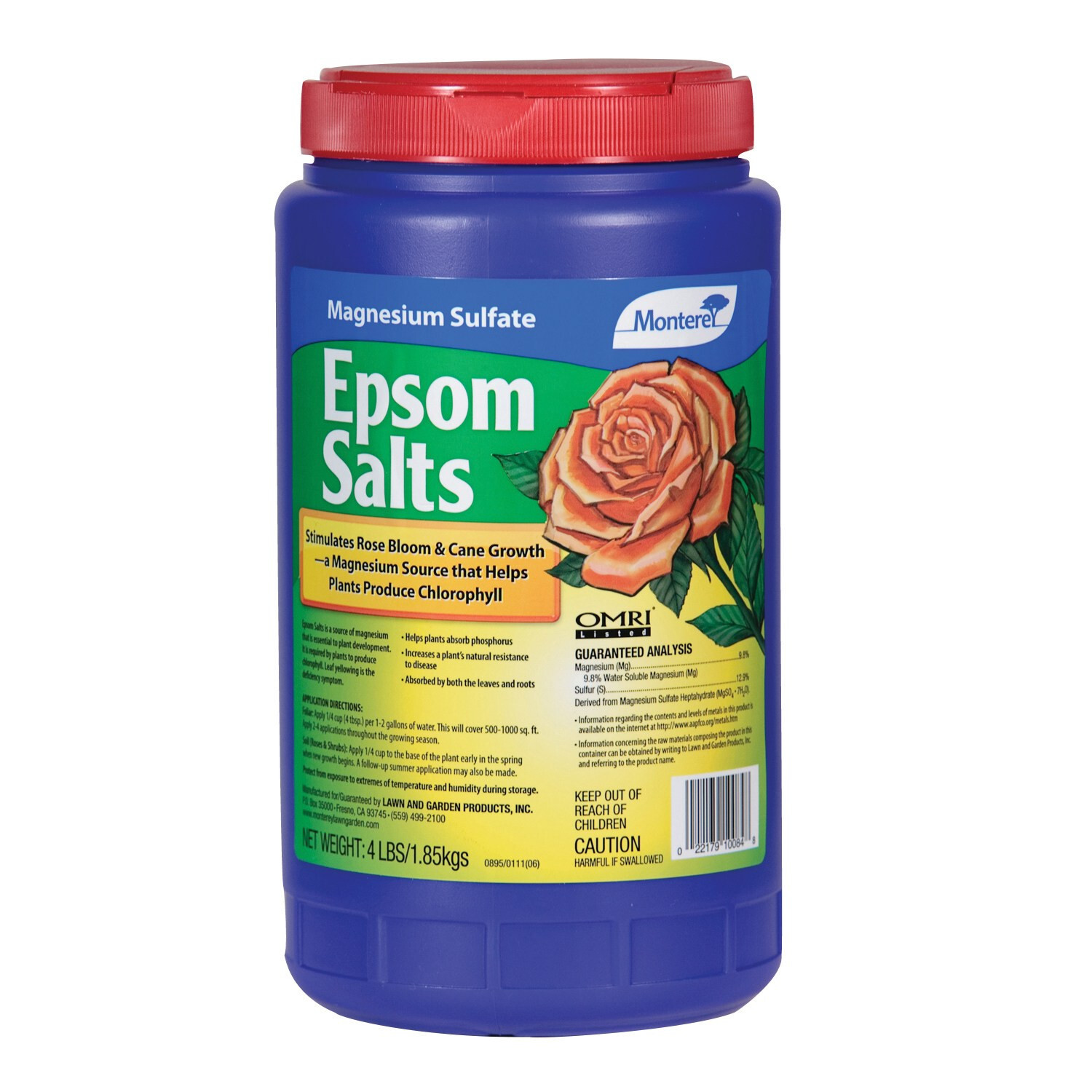 Monterey® Epsom Salts Magnesium Sulfate – 4lb – OMRI Listed®
