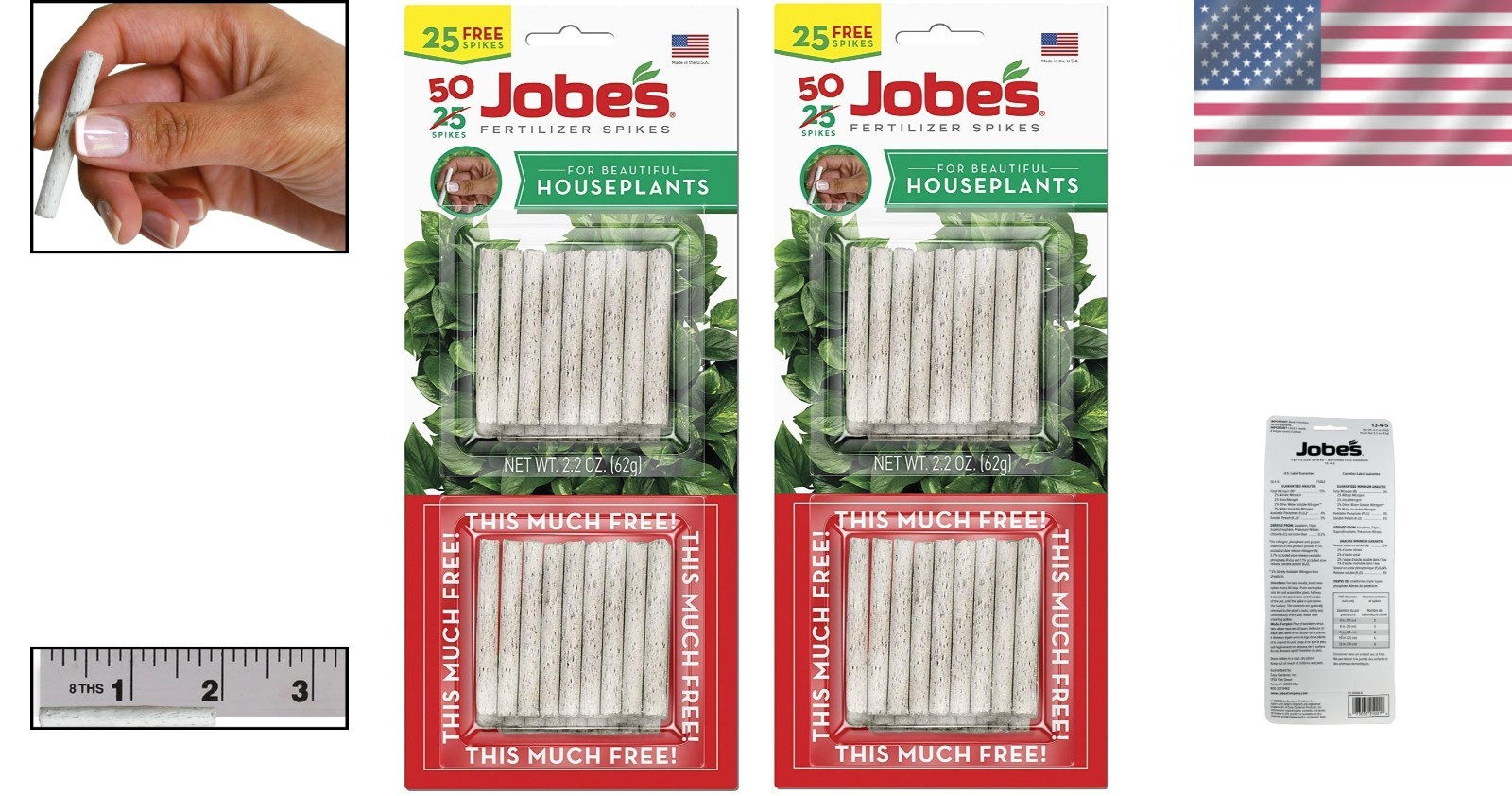 Nutrient-Boosting Jobe’s Fertilizer Food Spikes – 50 Pack for Houseplants