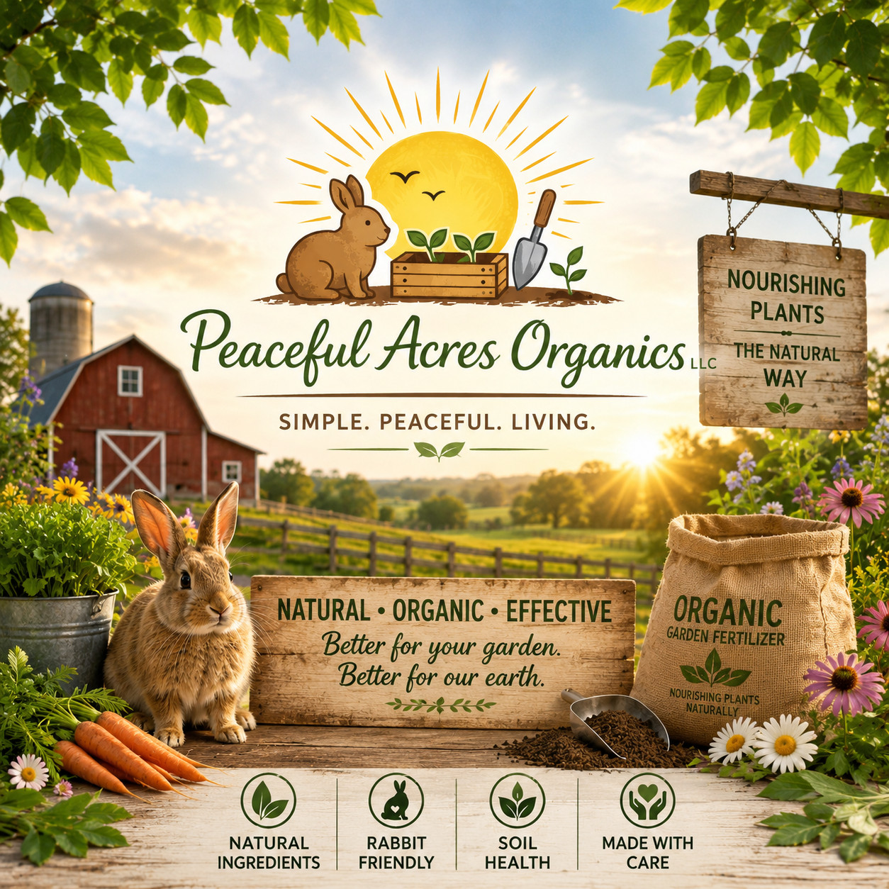 Bunny Berries Organic Rabbit Manure Tea Fertilizer 6 Pack