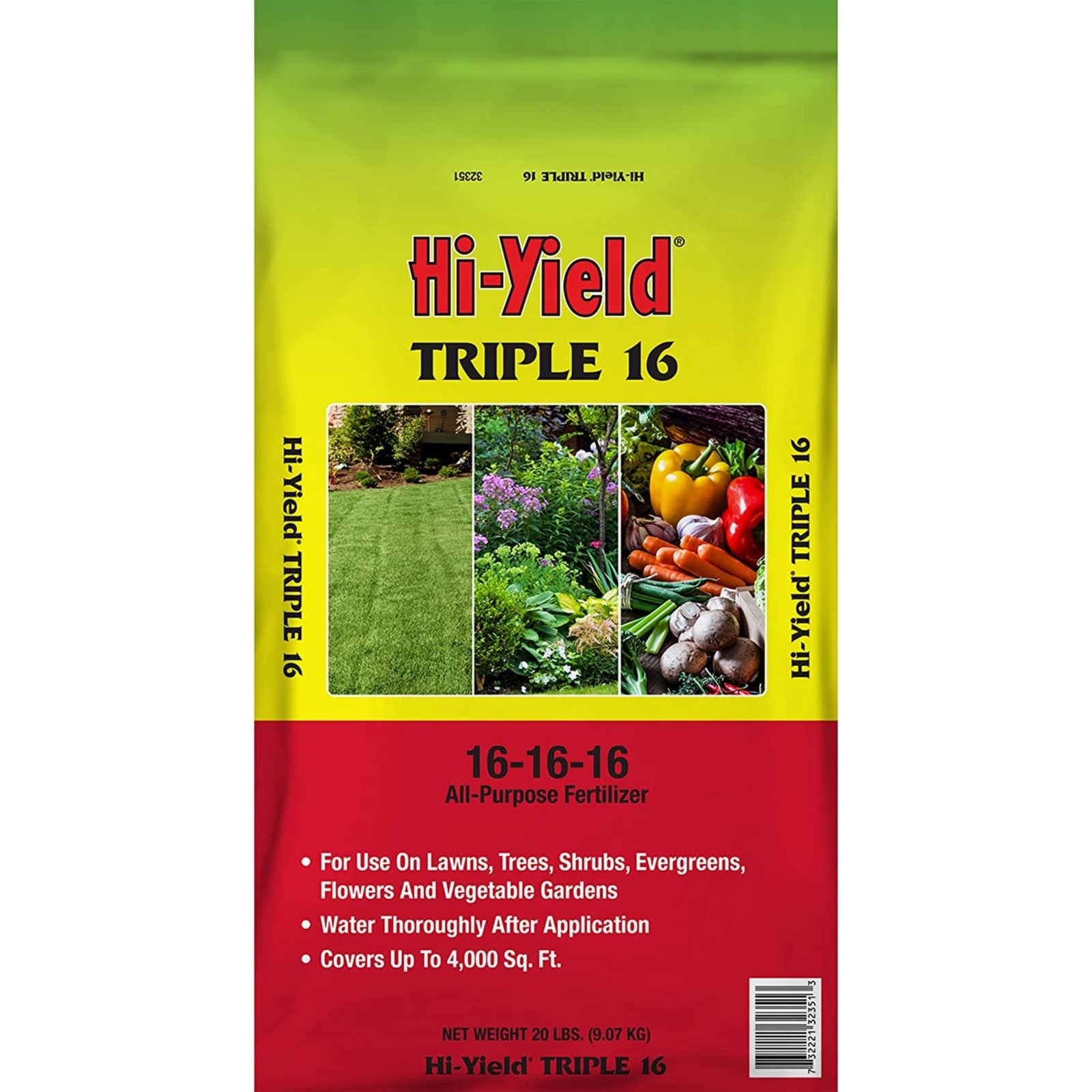 VPG (#32351) Hi-Yield Triple 16 All-Purpose Fertilizer, 16-16-16, 20# bag