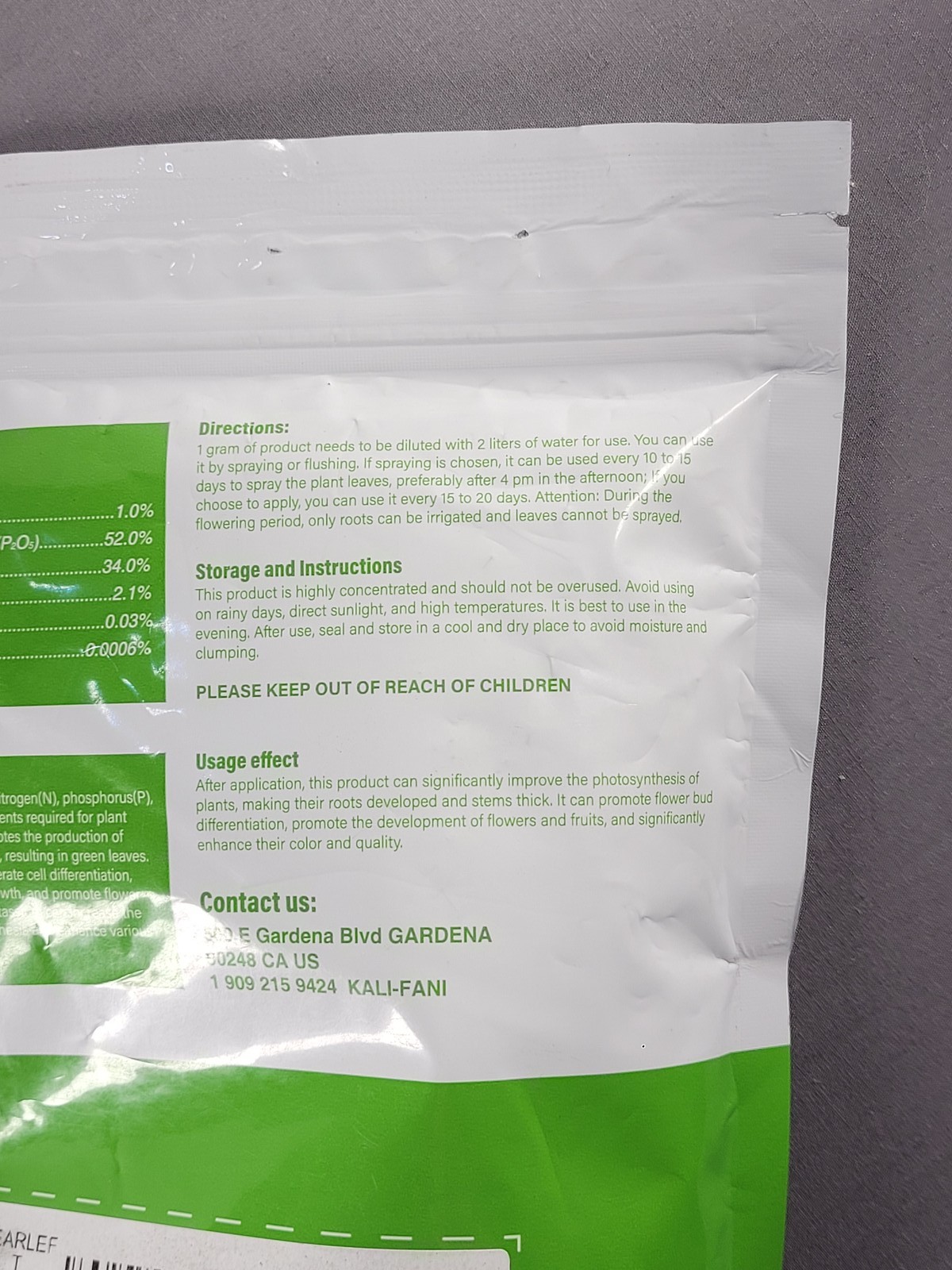Fearleft Flower Fuel 1-52-34 Bloom Booster Fertilizer 500g Flowering Plants