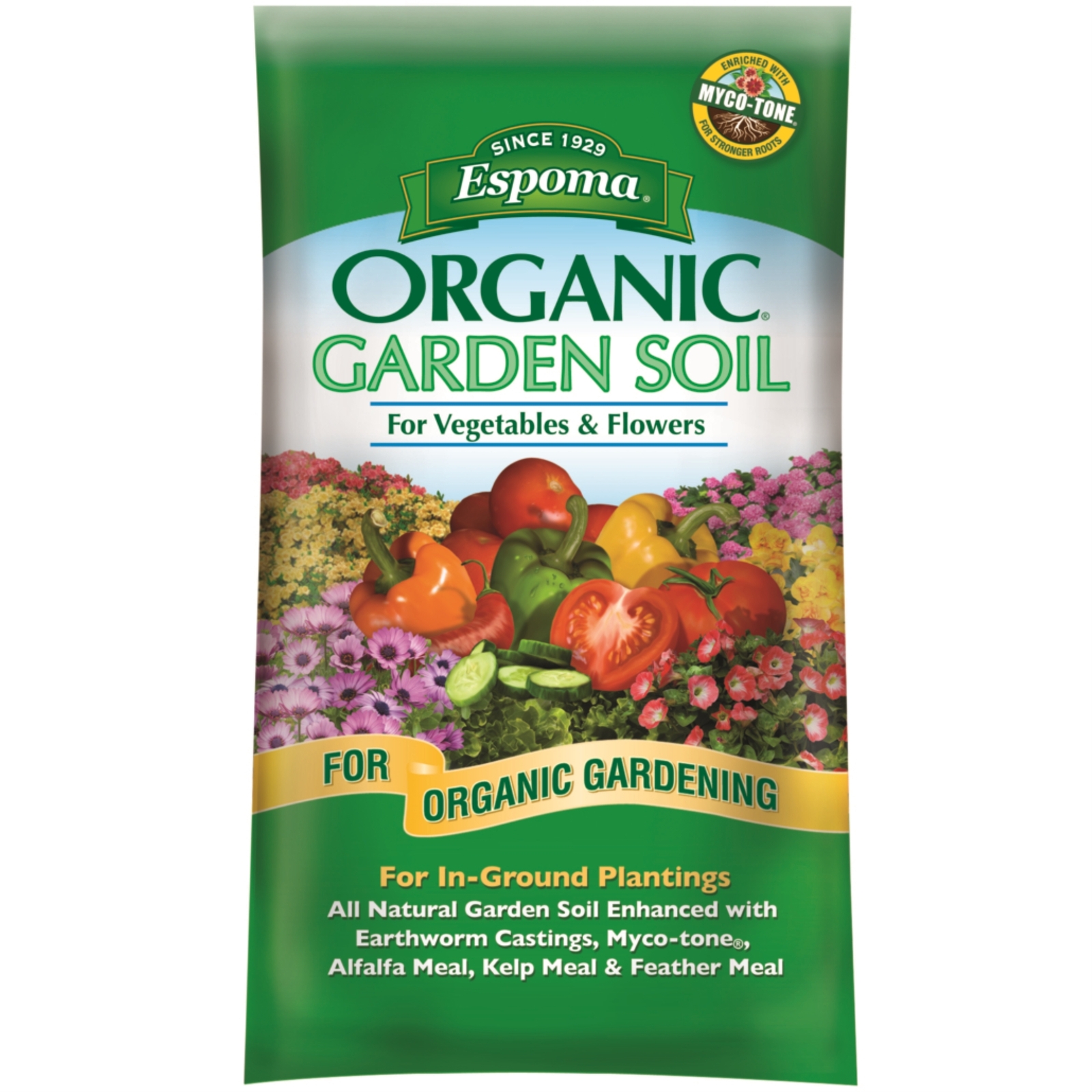 Espoma Organic Vegetable & Flower Garden Soil Natural and Organic in Ground Plan