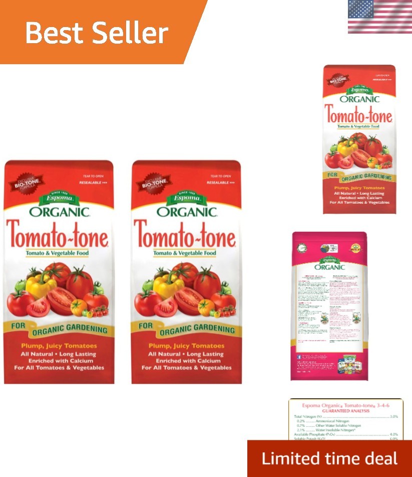 Organic Tomato-Tone 3-4-6 with 8% Calcium. Organic Fertilizer for All Types o…