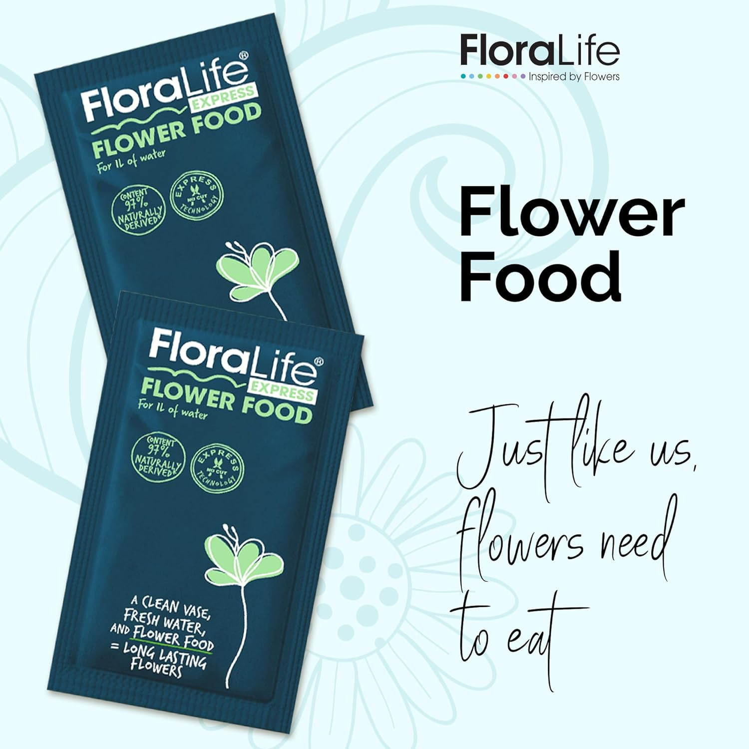 Floralife Fresh-Cut Flower Food – Sachet Multi-Nutrient & Hydration Solution – 2