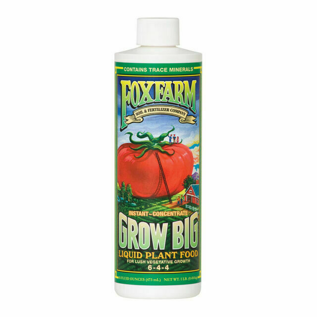 FoxFarm Grow Big Liquid Fertilizer for Bigger Healthier Plants 1 Pint