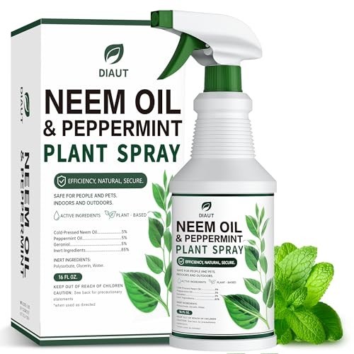 Neem Oil Spray for Plants with Peppermint Oil, Easy Ready to Use Natural Plant