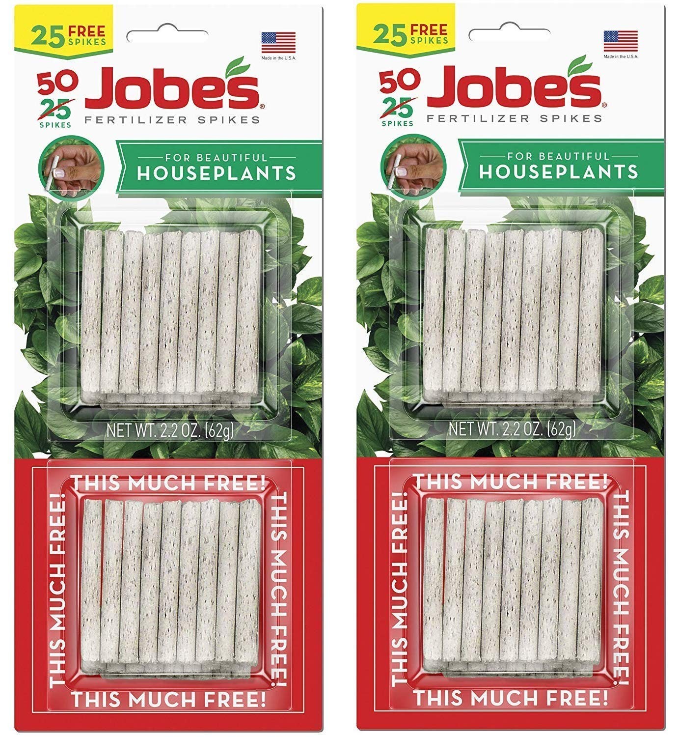 50 Count of Jobe’s Fertilizer Spikes – Ideal for Thriving Indoor Houseplants