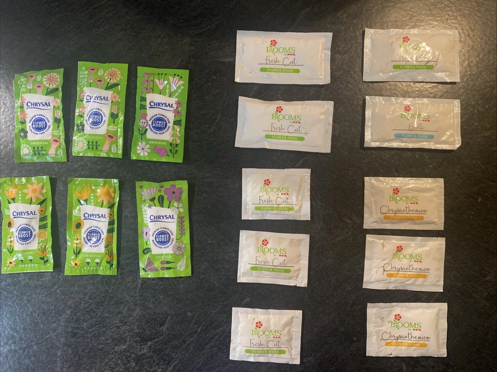 Lot 15 PackCHRYSAL/BLOOMS Universal, Fresh Cut, Bulb, Chrysanthemum Flower Food