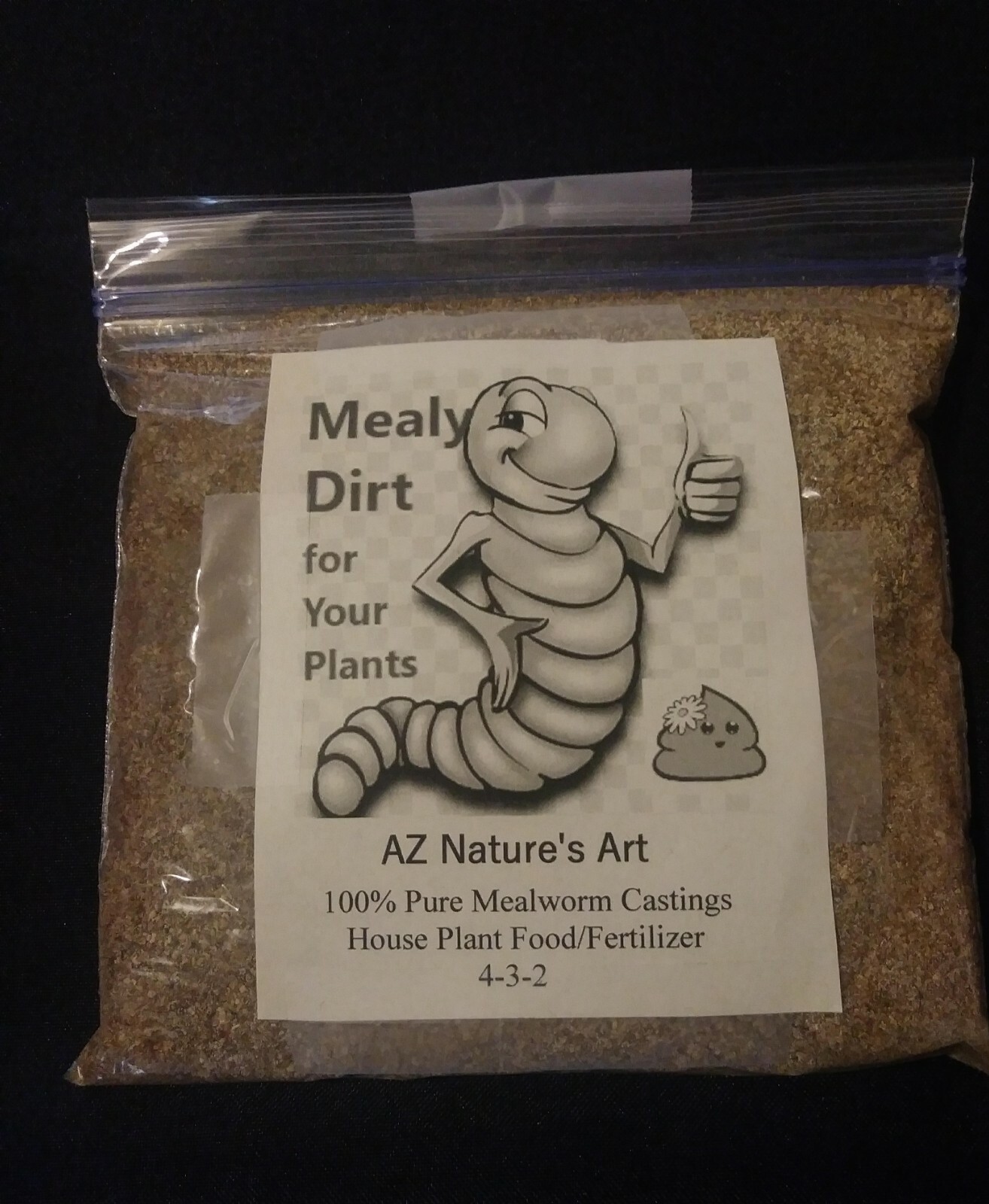 MEALY DIRT House Plant Food / Fertilizer 4-3-2  –  8oz packages