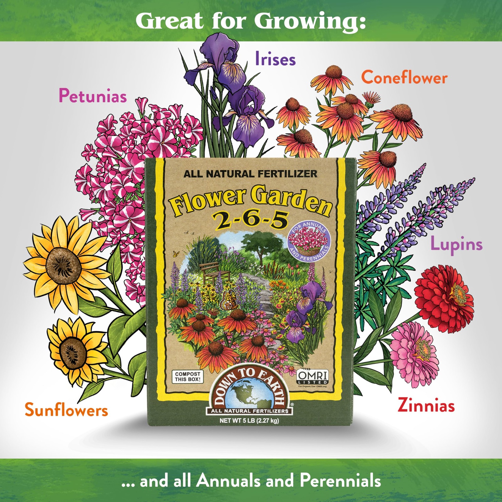 Down To Earth All Natural Fertilizers Organic Flower Garden – Plant Food for …