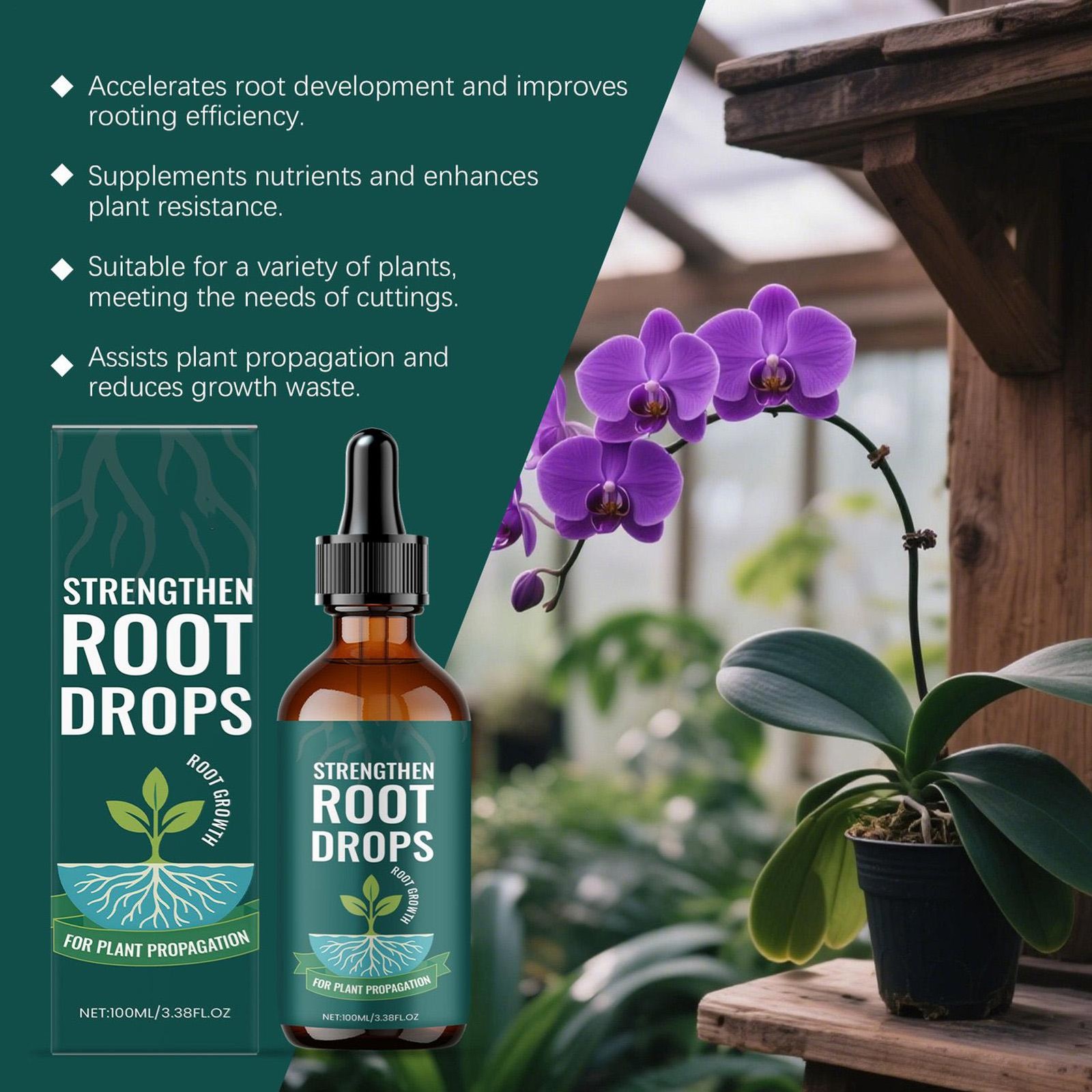 Drops Root for Propagation Rooting Liquid 100ml RootStimulator for Plants