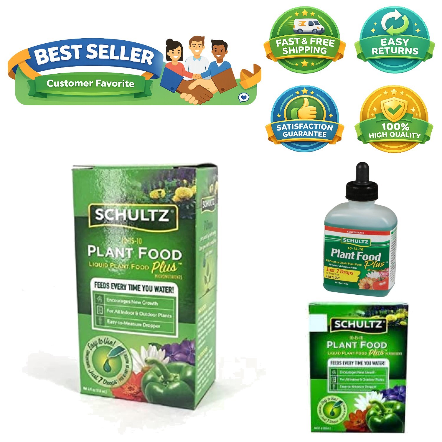 Nutrient-Rich 10-15-10 Liquid Plant Food – Perfect for Transplanting & Repotting