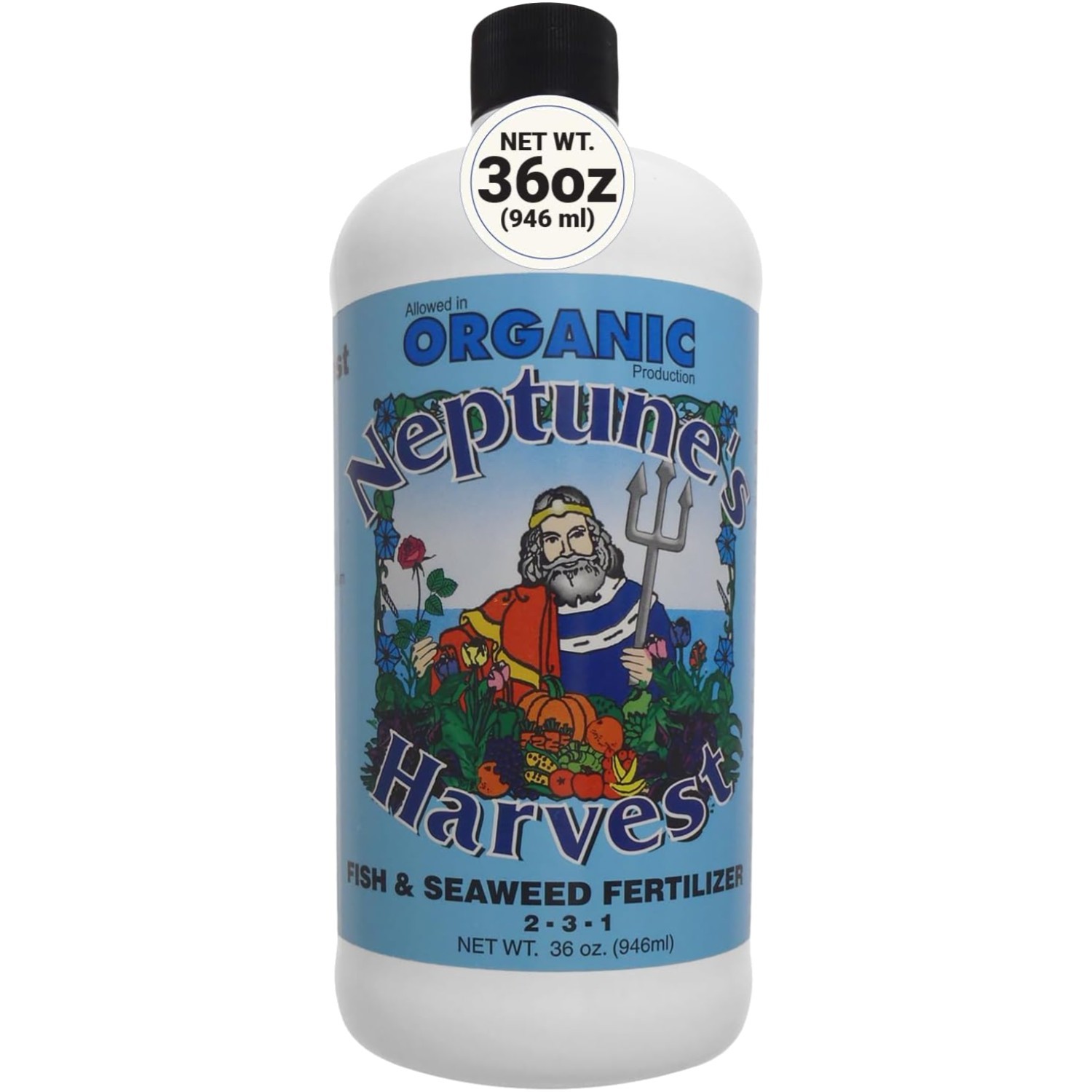 Organic Fish & Seaweed Liquid Fertilizer 36oz – Boost Growth for All Plants