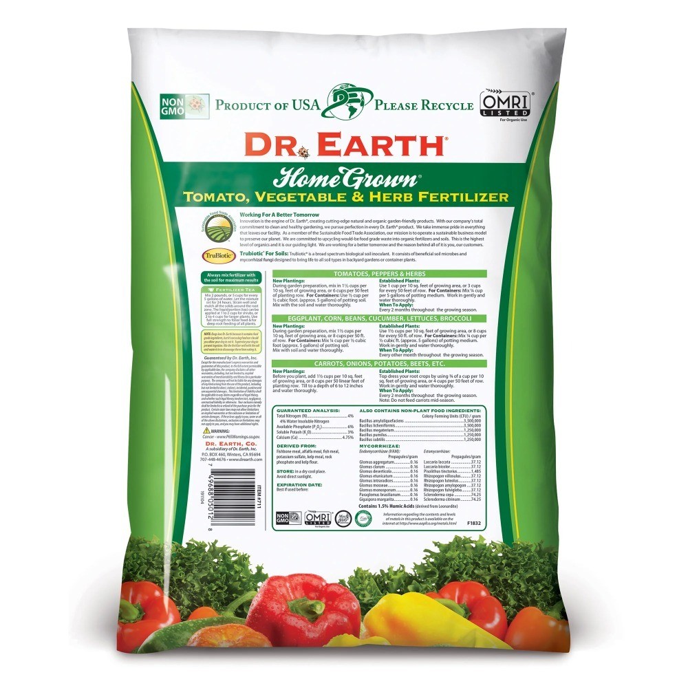 Organic Natural Home Grown Tomato and Vegetable Fertilizer 4-6-3 Plant Food 12