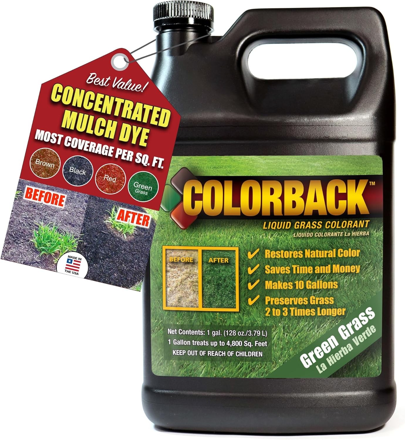 4,800 Sq. Ft. Mulch Color Concentrate 1-Gallon Green Grass