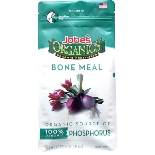 Organic Bone Meal Fertilizer 4lb Granules 2-14-0 NPK for Bulbs Tomatoes Roses