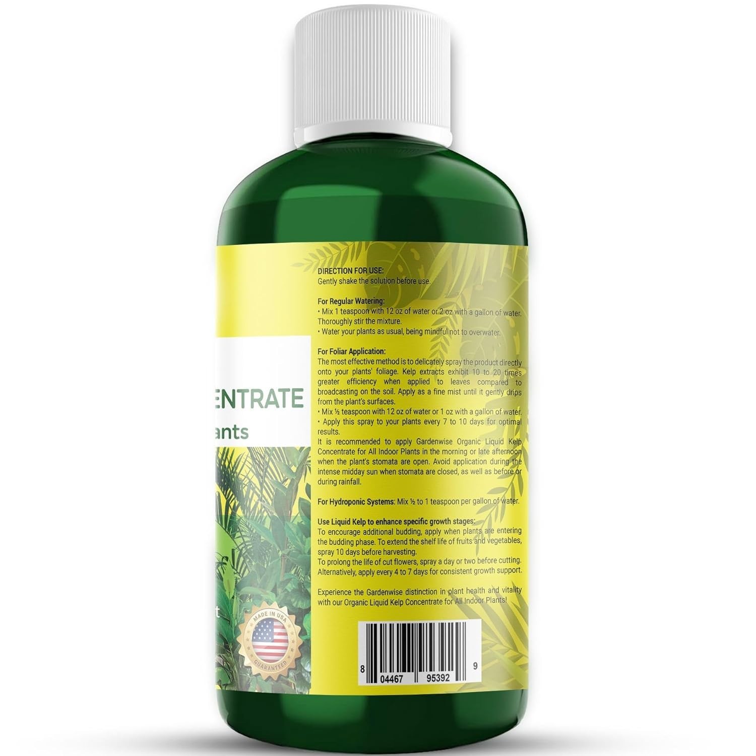 Organic Liquid Kelp Seaweed Fertilizer Indoor Houseplant Food Green Foliage