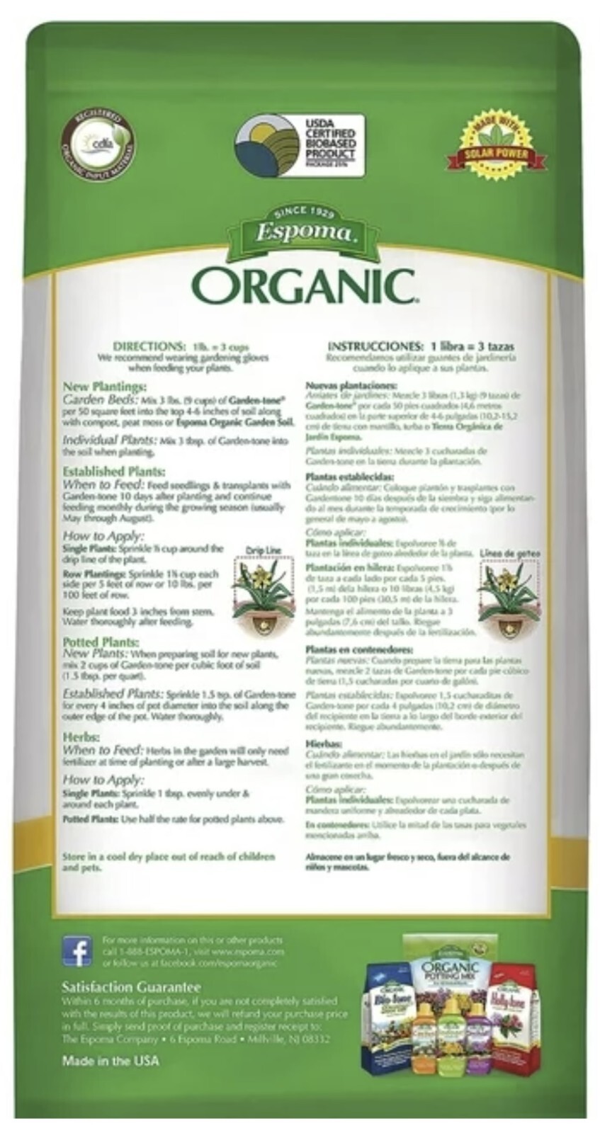 Espoma GT36 36 LB Bag Of Garden Tone All Natural Vegetable Food – Quantity of 2