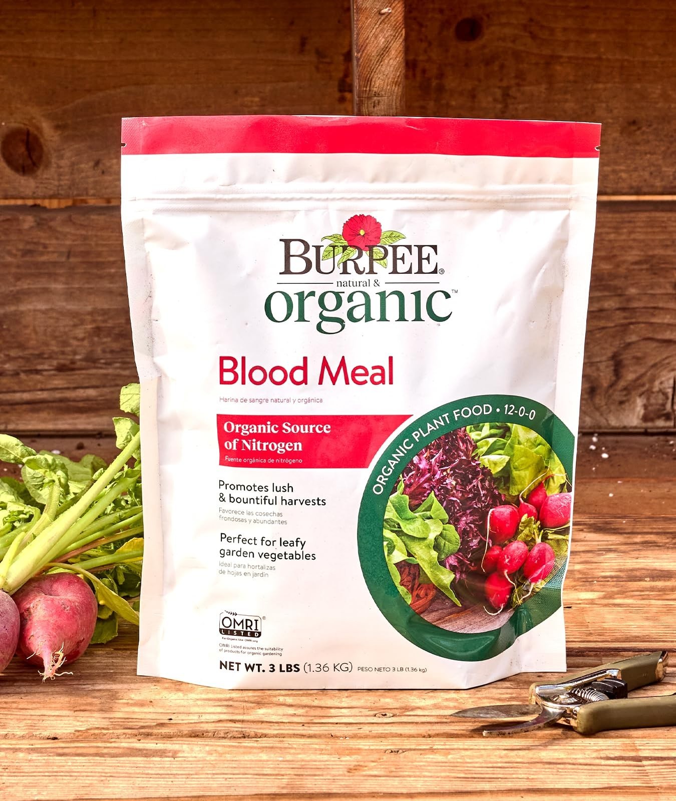 Organic Blood Meal Fertilizer 3 lb | Natural Nitrogen Boost for Tomatoes, Greens