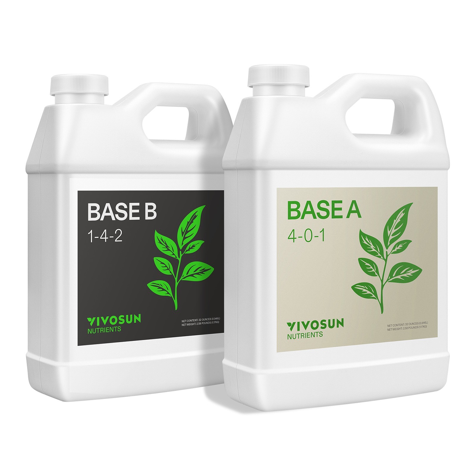 VIVOSUN 32 oz Liquid Nutrients Fertilizer Base A & B Bundle 100% Water Soluble