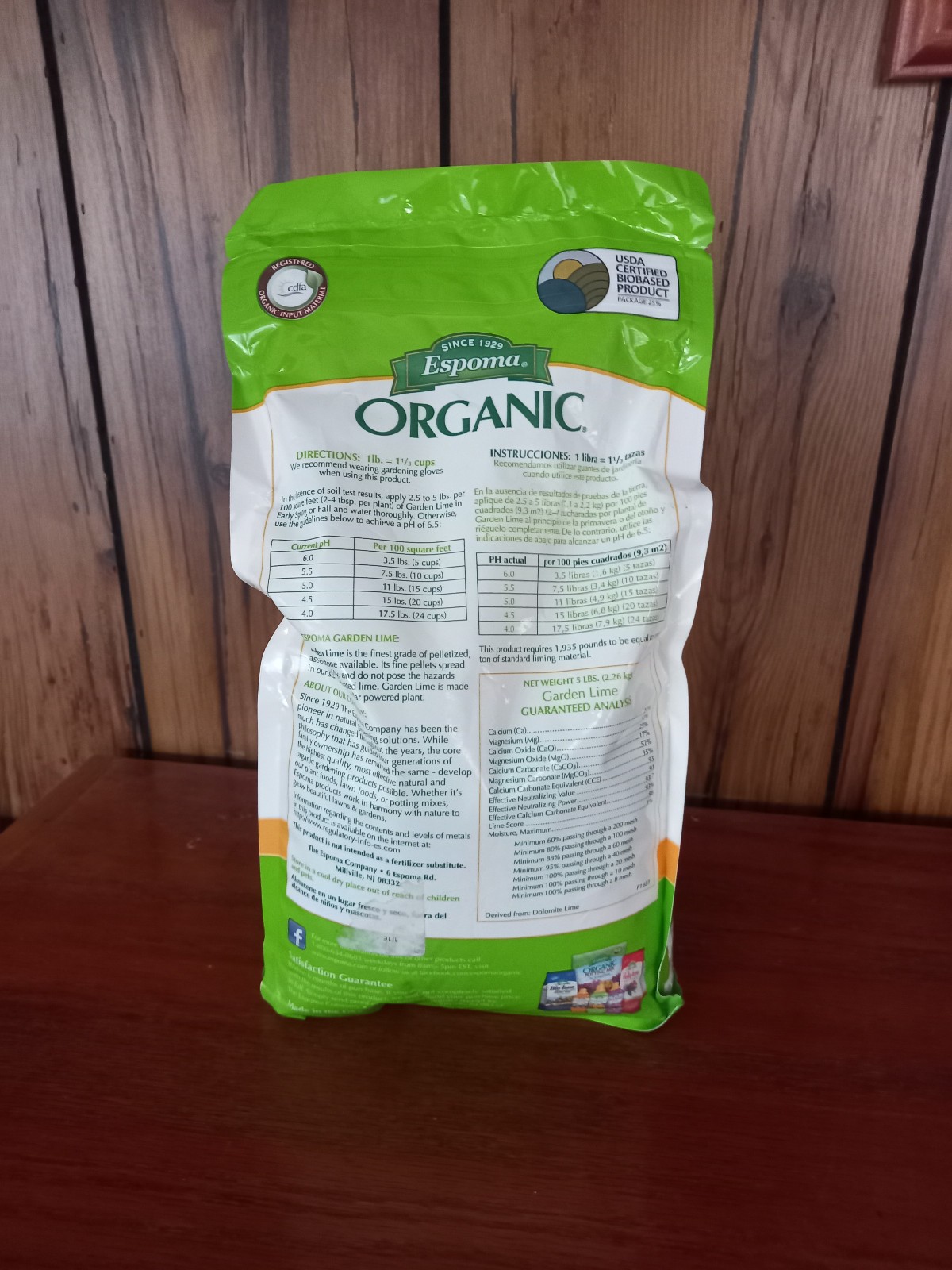 Espoma Organic Traditions Garden Lime 5 lb