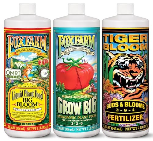 FoxFarm Hydro Liquid Trio Pack Plant Fertilizer – 3 Quart Bottles