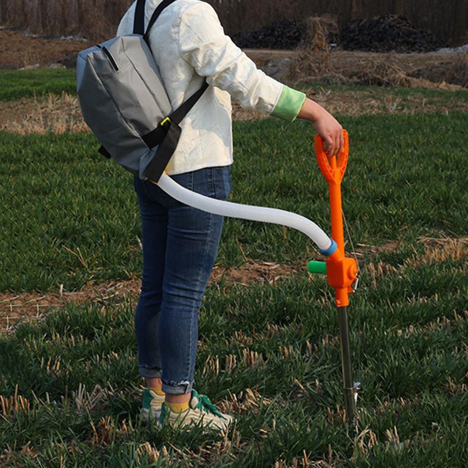 Manual Fertilizer Spreader Handheld Broadcast Spreader Backpack Topdressing Tool