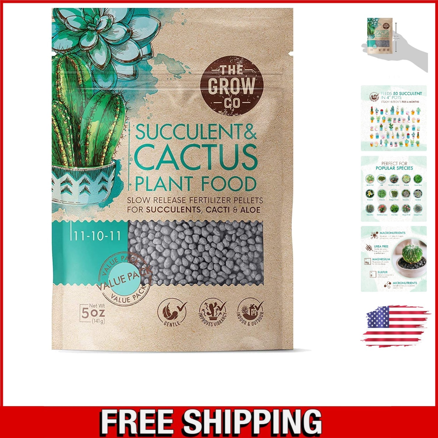 Nutrient-Rich Cactus & Succulent Fertilizer – 5oz Slow-Release for All Plants
