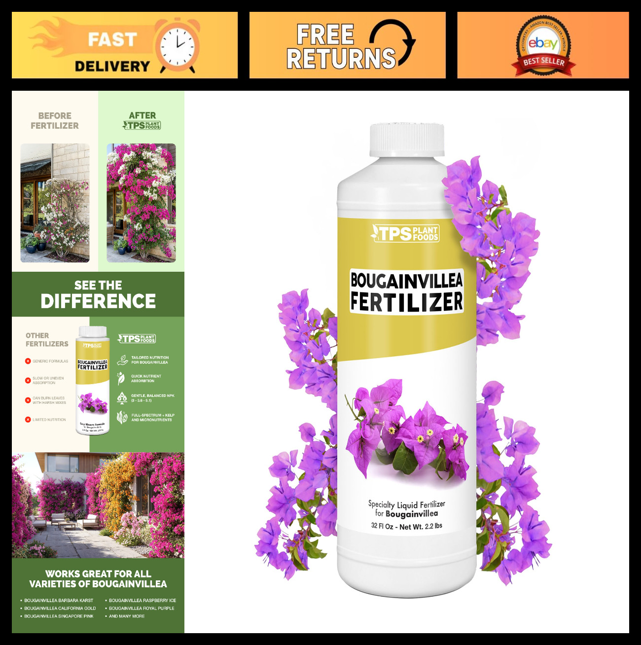 Liquid Bougainvillea Fertilizer – Plant Food for Vibrant Blooms & Healthy Growth