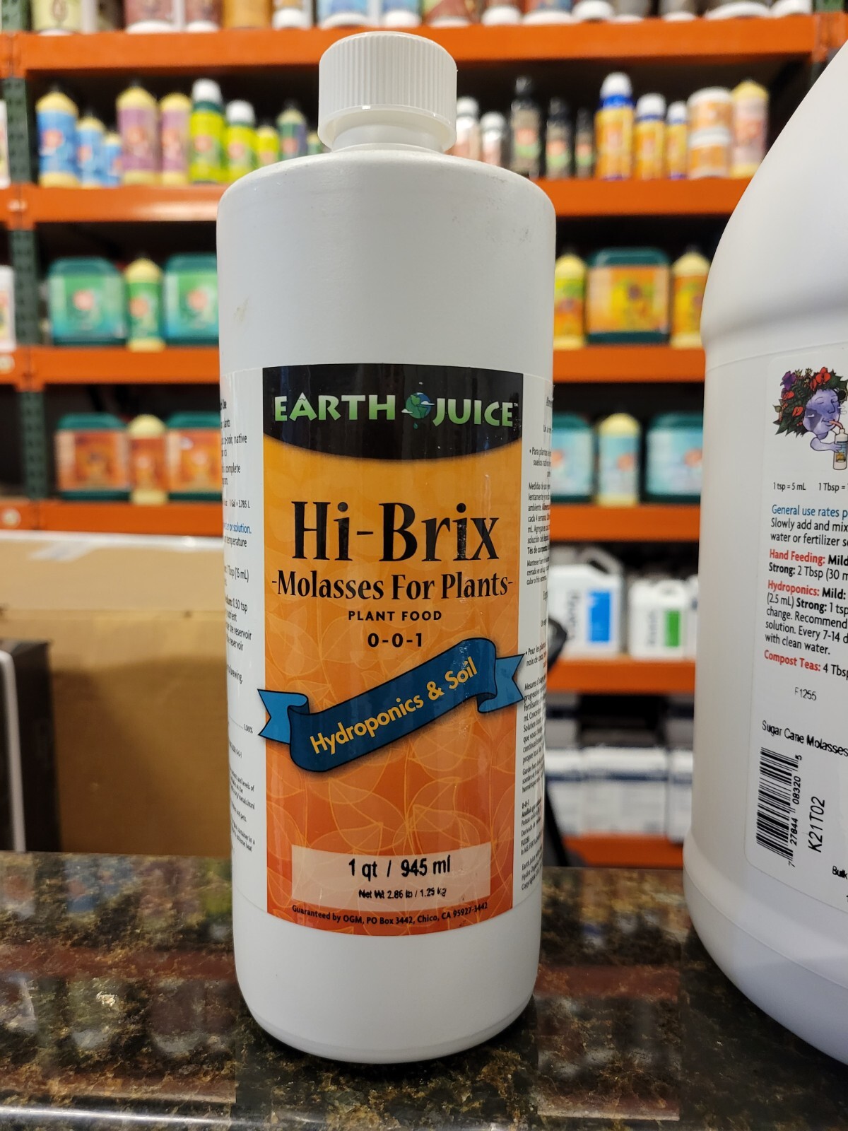 Earth Juice – Hi-Brix – 1 Quart Molasses For Plants 0-0-1 in Hydroponics & Soil