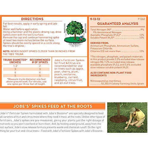 Jobe’s 01312 1312 Fertilizer, 9 Spikes