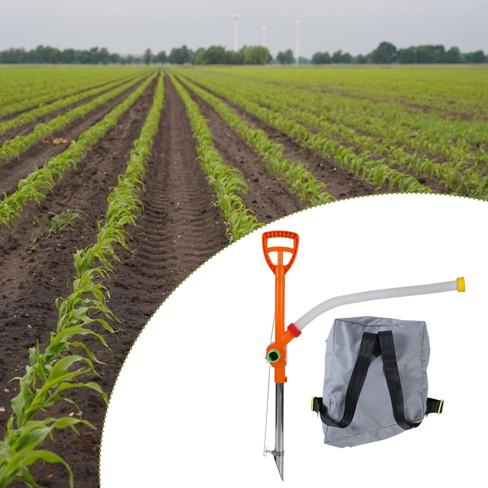 Manual Fertilizer Spreader Handheld Broadcast Spreader Backpack Topdressing Tool