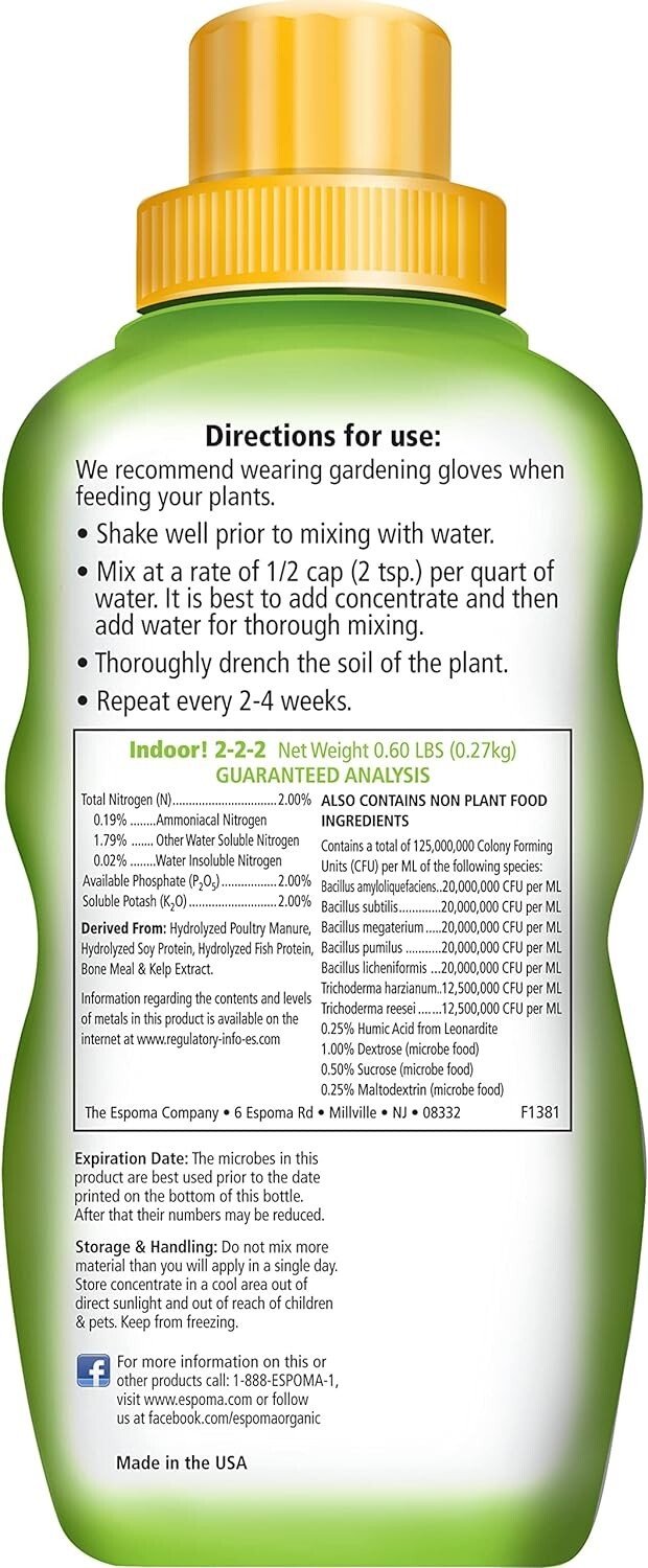 Espoma AP4 INPF8 Organic Indoor Houseplant Food + Potting Mix Combo – Pack of 4