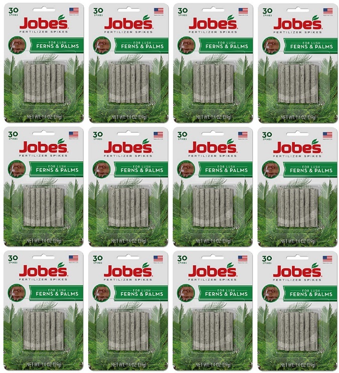 (12) ea Jobe’s 05101 30 Pack Fern & Palm Fertilizer Plant Food Spikes