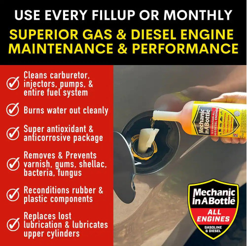 Mechanic in a Bottle Gas & Diesel Fuel Treatment 16 oz.
