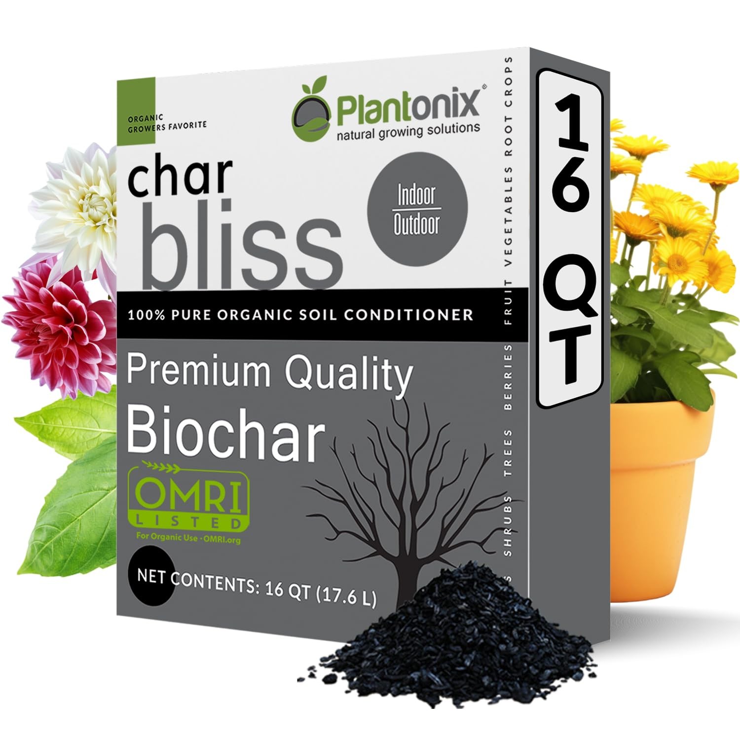 Char Bliss (16 Qts) – Organic Biochar for Plants –