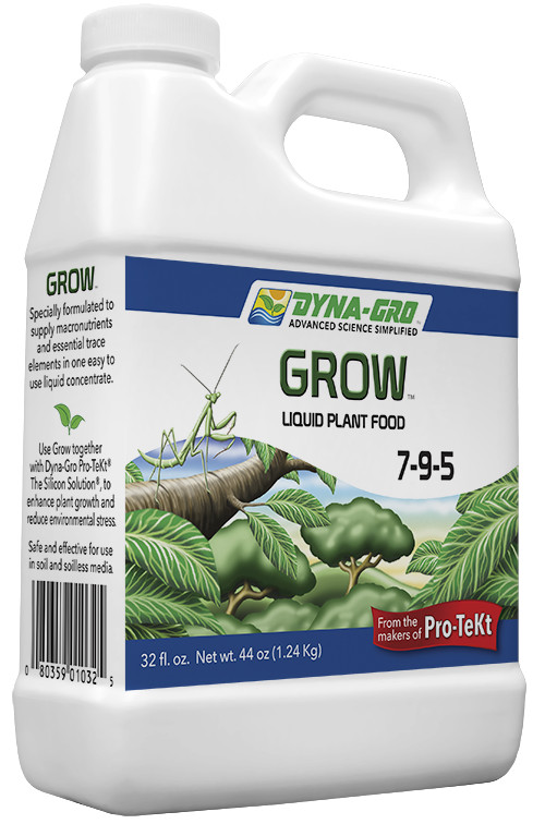 Dyna Gro Grow 7-9-5 32 oz. Quart Liquid Plant Food Fertilizer Hydroponic Bloom