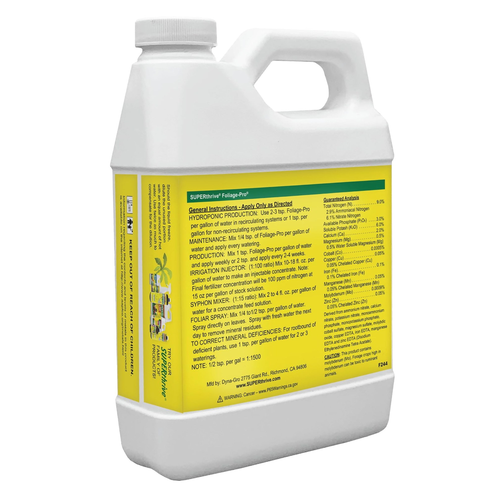 Foliage Pro Liquid Plant Fertilizer 32oz Quart for Bloom and Grow