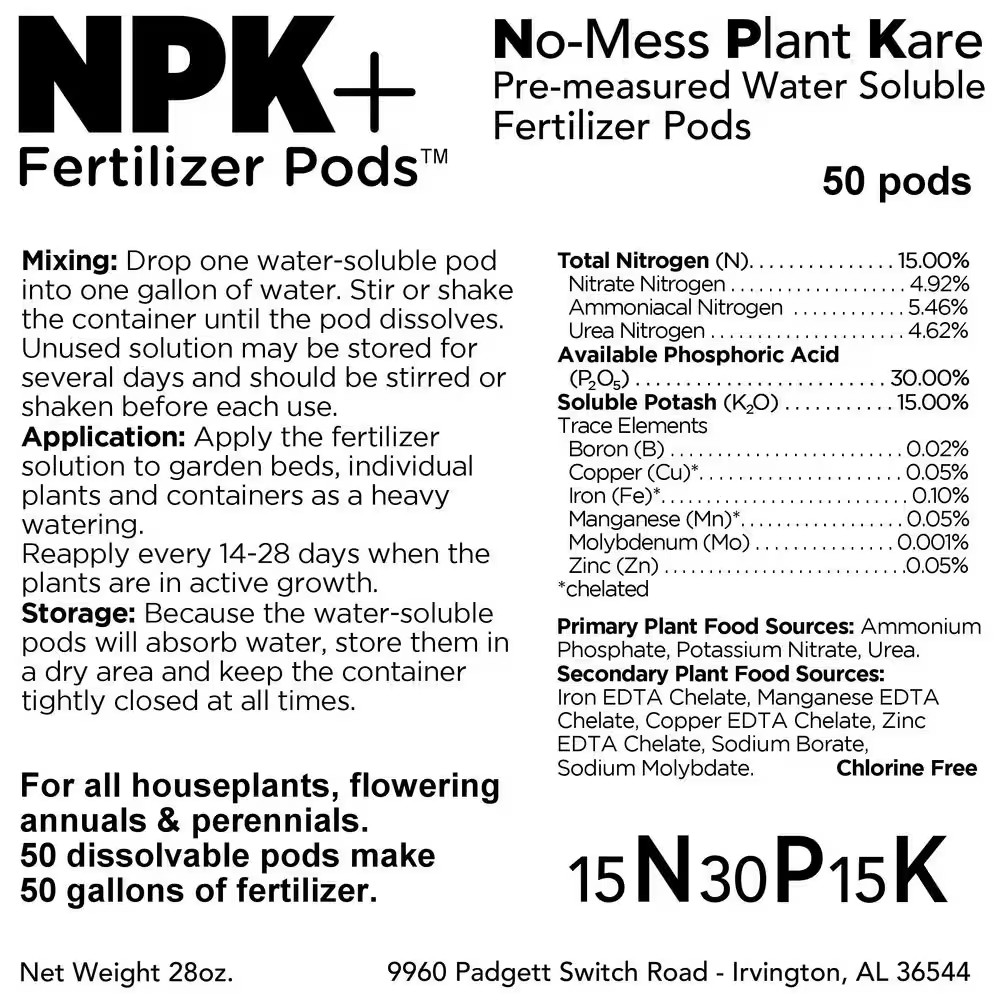 Plant with Purpose NPK+ Fertilizer Pods All Purpose 28 Oz. (50-Pack)