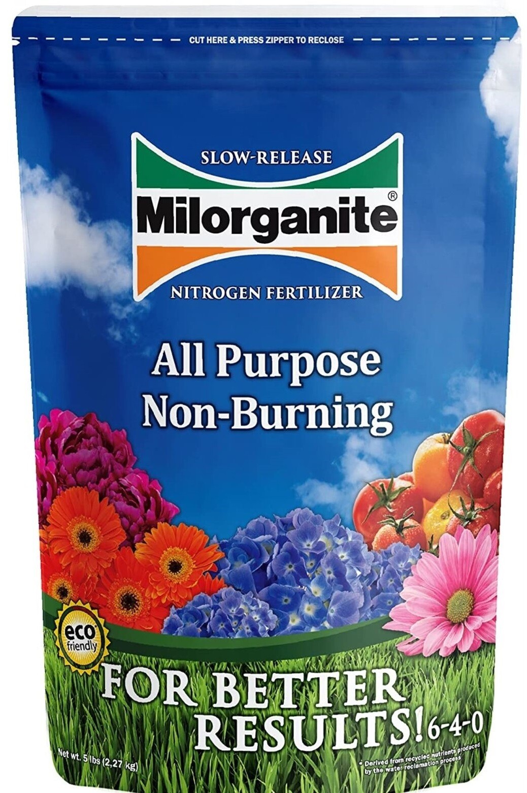 Milorganite 5 Lb All-Purpose Slow-Release Nitrogen Fertilizer 6-4-0 – Pack of 1