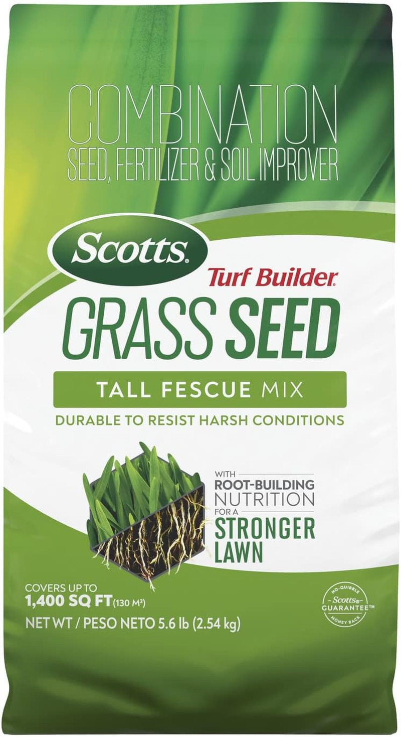 Grass Seed Tall Fescue Mix with Fertilizer and Soil Improver, 5.6 lbs