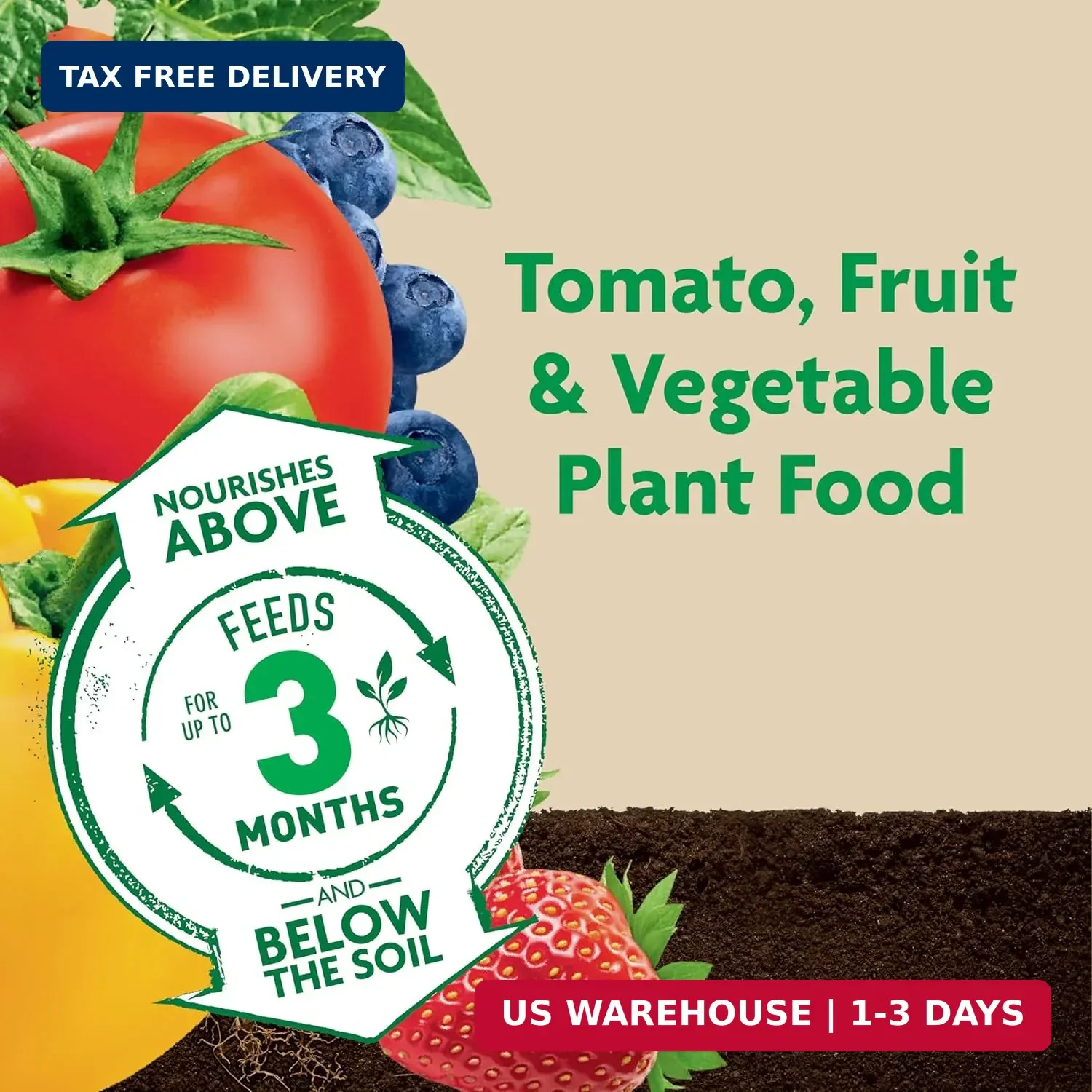 Miracle-Gro Shake ‘N Feed Tomato, Fruit and Vegetable Plant Food – Fertilizer fo