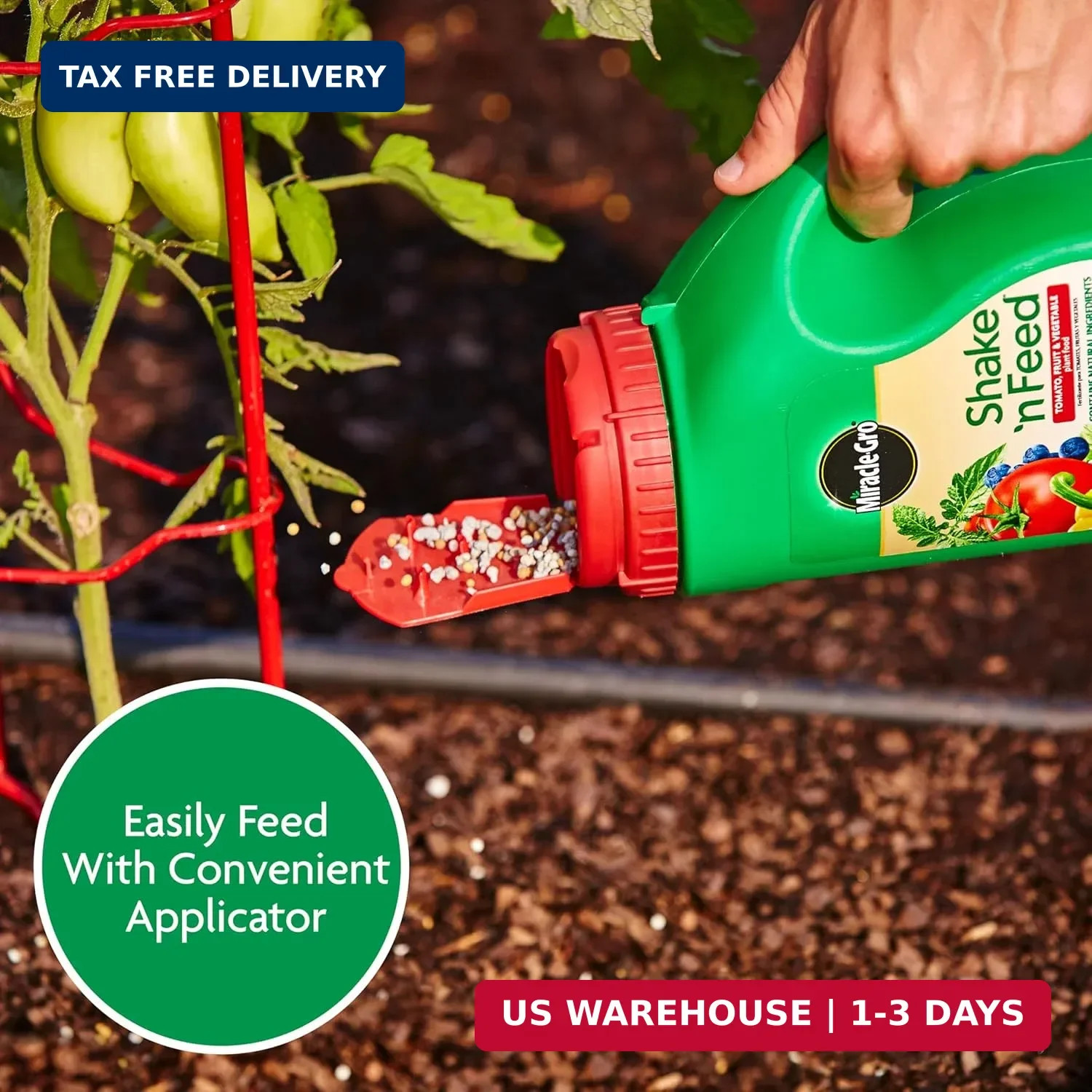 Miracle-Gro Shake ‘N Feed Tomato, Fruit and Vegetable Plant Food – Fertilizer fo