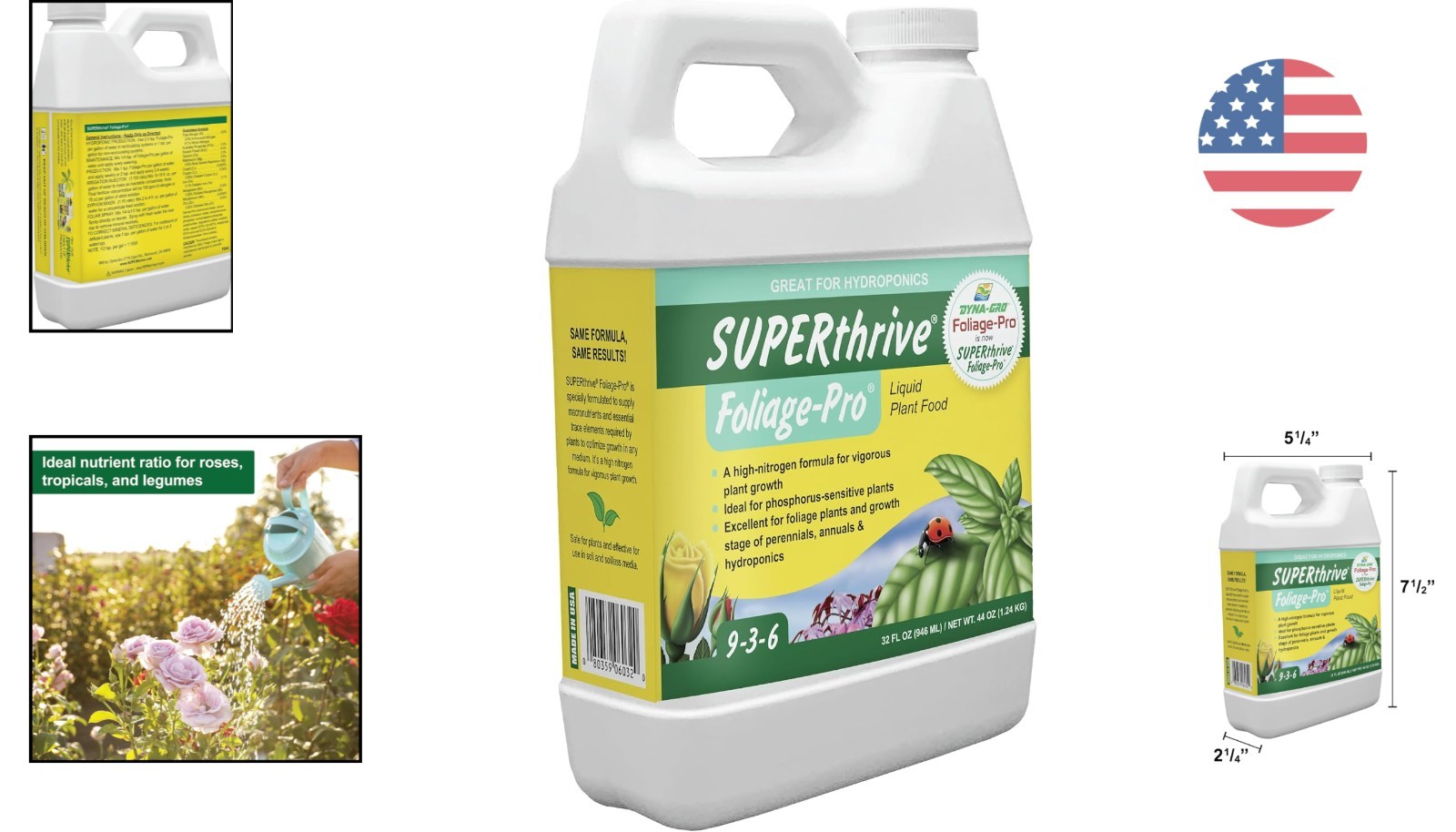 Dyna Gro 32oz Foliage Pro – Essential Liquid Fertilizer for Indoor Gardens
