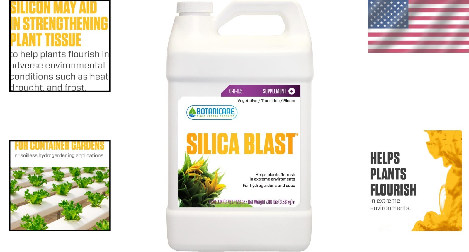 Silica Blast, Plant Supplement, 0-0-0.5, 1 gal.